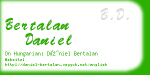 bertalan daniel business card